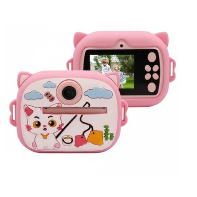 Cámara Infantil Instantánea con Impresora 5 Rollos Fotos al Instante Diseño Kawaii - 1