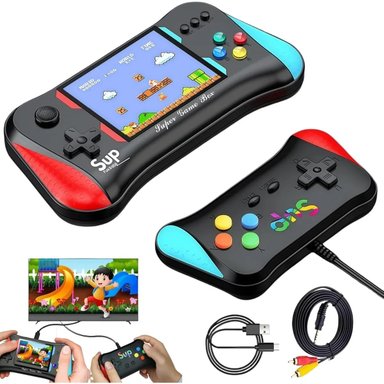 CONSOLA DE JUEGOS PORTÁTIL RETRO SUP X7M PARA NIÑOS 500 JUEGOS CLÁSICOS + MANDO - 1