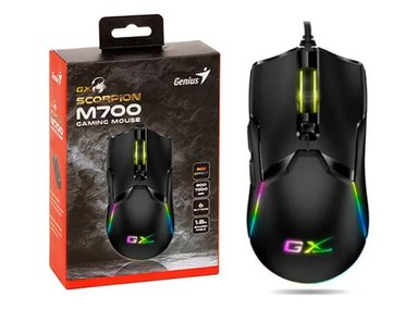 MOUSE GENIUS GX SCORPION M700 7200 DPI 6-BOT PROGRAMABLES + MEMORIA INTEGRADA RGB BLACK - 1