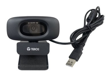 WEBCAM TEROS TE-9073N, 4K, MICRÓFONO INCORPORADO, USB 2.0 - 1