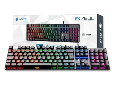 TECLADO GAMING ANTRYX MECANICO MK760L BLACK, RED SWITCH (AMK-760LKRE-SP) - 1