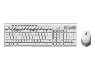TECLADO GENIUS + MOUSE DUAL WIRELESS/BT SLIMSTAR 8230 AI COPILOT MULTIMEDIA SP WHITE - 2