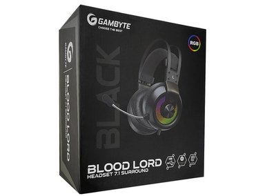 AURICULAR GAMBYTE BLOOD LORD GAMING 7.1 (BMBH357AB) CON MICROFONO, INTERFAZ USB, JACK 3.5 MM, RGB, NEGRO - 3