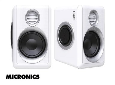 PARLANTE MICRONICS IRON WHITE MIC S314W 10 WATTS (S314W) INTERFAZ JACK 3.5 MM Y USB ENEGÍA - 2