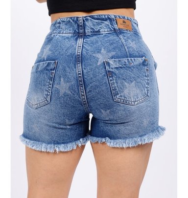 SHORT MUJER BENCUS JEANS AZUL ESTRELLAS JEAN - 6