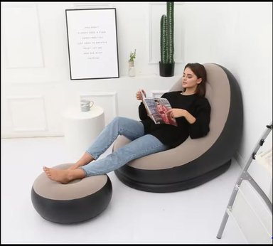 SOFA INFLABLE PORTÁTIL PLEGABLE CON REPOSAPIÉS - 2