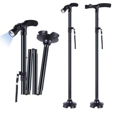 BASTON PLEGABLE PARA CAMINAR CON LUZ LED - 4