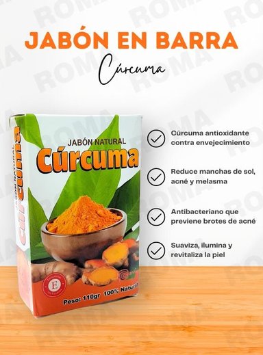 PACK 2 JABONES EN BARRA DE CÚRCUMA 220G - 3