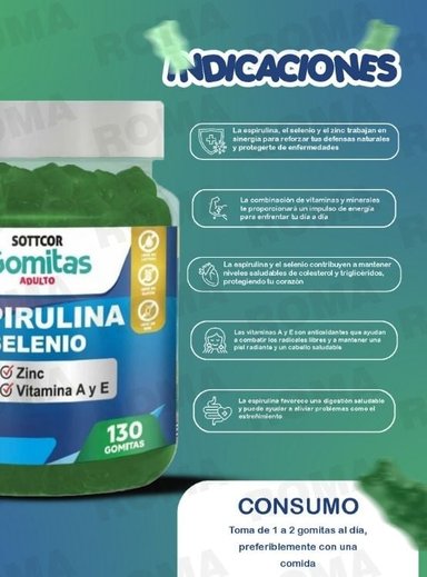 PACK 2 GOMITAS OMEGA 3 NIÑOS + ESPIRULINA ADULTOS 260 UND - 3