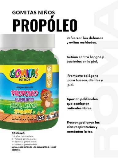 PACK 2 GOMITAS PROPÓLEO NIÑOS 130UND + GOMITAS OMEGA 3 NIÑOS 130UND - 2