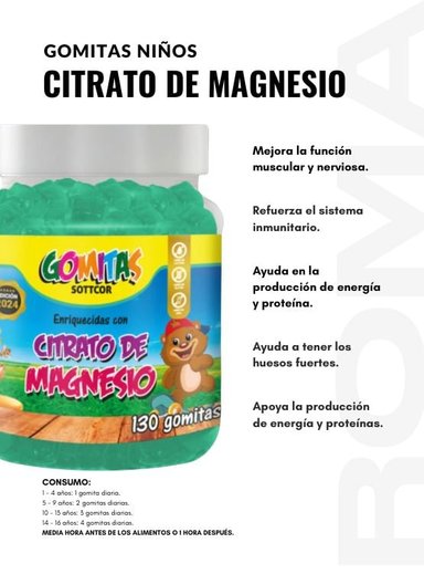 PACK 2 GOMITAS CITRATO DE MAGNESIO NIÑOS + OMEGA 3 NIÑOS 260 UND - 2