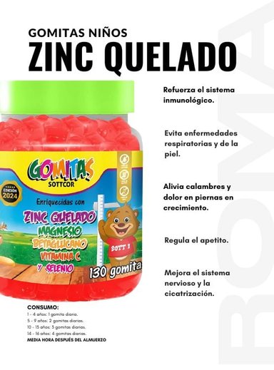 PACK 2 GOMITAS ZINC QUELADO NIÑOS + OMEGA 3 ADULTO 260 UND - 2
