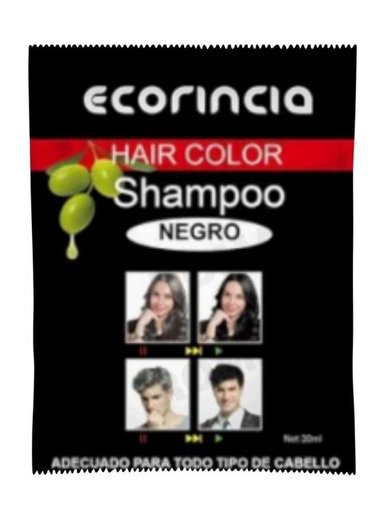SHAMPOO TINTA EN SACHET 30ML ECORINCIA – NEGRO - 1