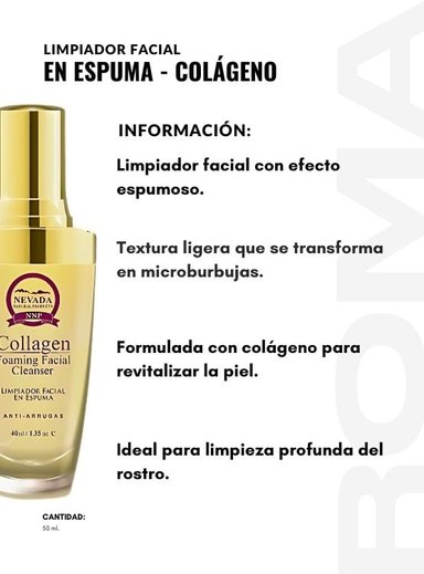 PACK 2 LIMPIADOR FACIAL EN ESPUMA CON COLÁGENO 50ML NEVADA - 2