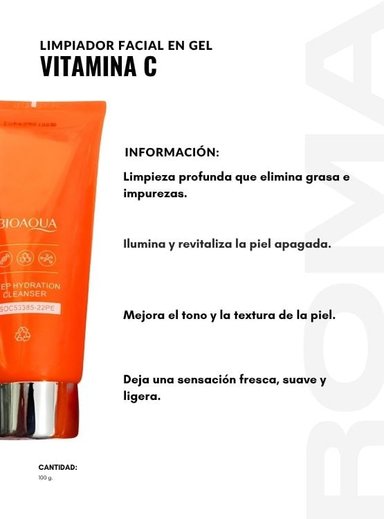 LIMPIADOR FACIAL EN GEL VITAMINA C 100G - 2