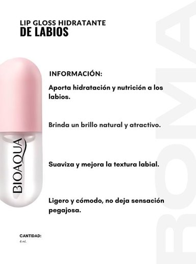 PACK 2 LIP GLOSS HIDRATANTE DE LABIOS 4ML BIOAQUA - 2