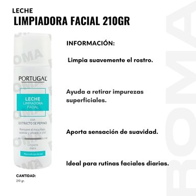 LECHE LIMPIADORA FACIAL 210G PORTUGAL - 2