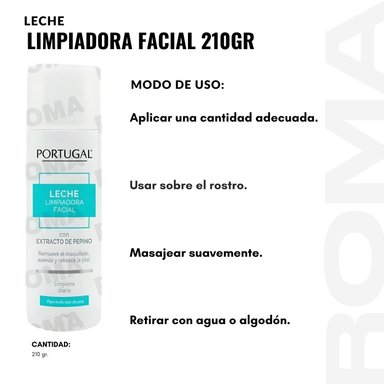 LECHE LIMPIADORA FACIAL 210G PORTUGAL - 3