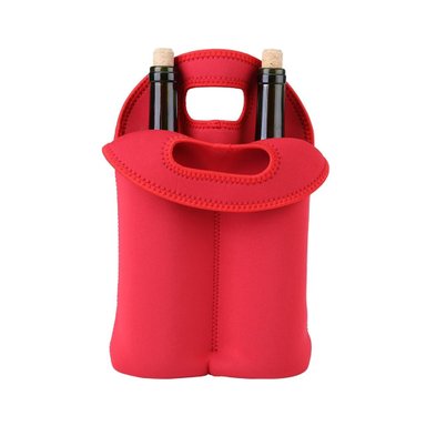 BOLSA ROJO REGALO TRANSPORTE VINO O BOTELLAS WINE BAG - 2