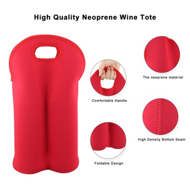 BOLSA ROJO REGALO TRANSPORTE VINO O BOTELLAS WINE BAG - 4