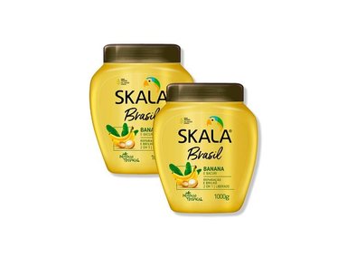 MÁSCARA SKALA 1000G TRATAMIENTO 2EN1 BANANA E BACURI 2 UNID - 1