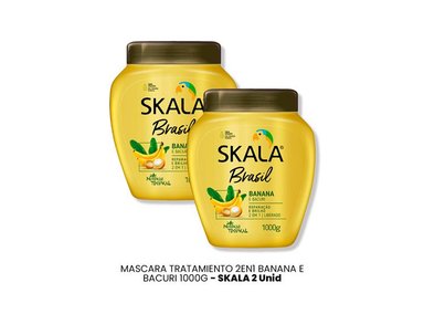 MÁSCARA SKALA 1000G TRATAMIENTO 2EN1 BANANA E BACURI 2 UNID - 2