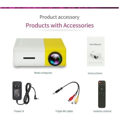 MINI PROYECTOR YG 300 LED PORTÁTIL PARA CINE EN CASA - 2