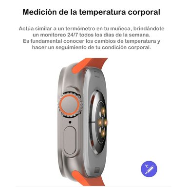 SMARTWATCH ULTRA 8 SERIE ADO NARANJA - 3
