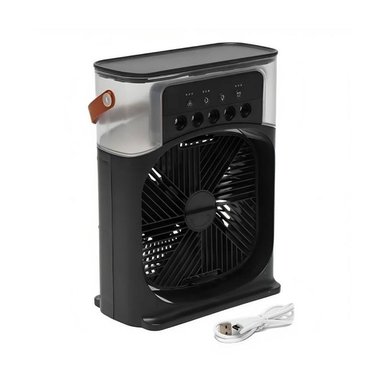 VENTILADOR ENFRIADOR HUMIDIFICADOR 3 EN 1 CON LUZ LED RGB TEMPORIZADOR - 4