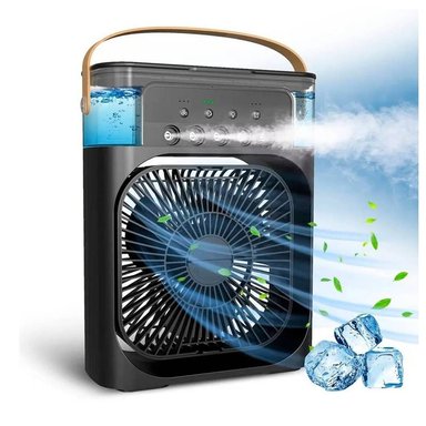 VENTILADOR ENFRIADOR HUMIDIFICADOR 3 EN 1 CON LUZ LED RGB TEMPORIZADOR - 6