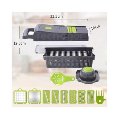 PICADOR DE VERDURAS ALIMENTOS MULTIFUNCIONAL CORTADOR MULTIUSO 12 EN 1 - 5