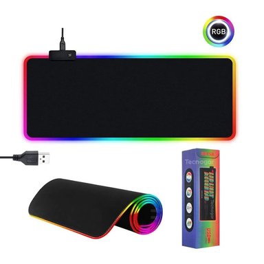 PAD MOUSE RETROILUMINADO GAMER CON LUCES LED RGB 80 X 30 CM X 04MM - 1
