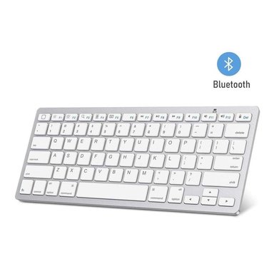 TECLADO INALÁMBRICO SEISA BK-3001 BLANCO USB 2.4 GHZ WINDOWS Y MACBOOK - 1
