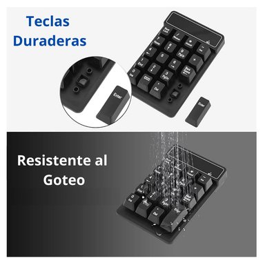 TECLADO NUMÉRICO PARA PC O LAPTOP INALÁMBRICO 19 TECLAS CMK-K3 - 4
