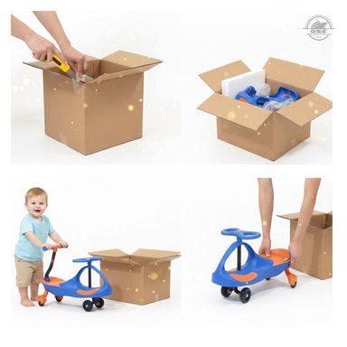COCHE DE ARRASTRE TWISTCAR PARA NIÑOS Y NIÑAS CORREPASILLOS / GIRO DE 360° DISEÑO HELICOPTERO - 4