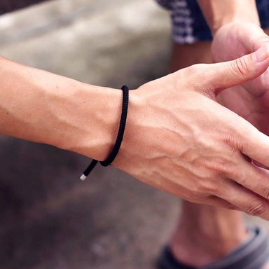 BRAZALETE PULSERA NYLON MILAN NEGRO - 2