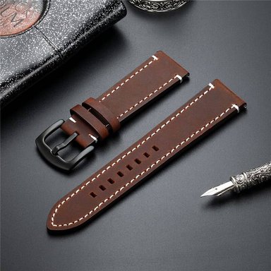 CORREA DE CUERO PARA XIAOMI AMAZFIT GTR - STRATOS - MARRON - 3