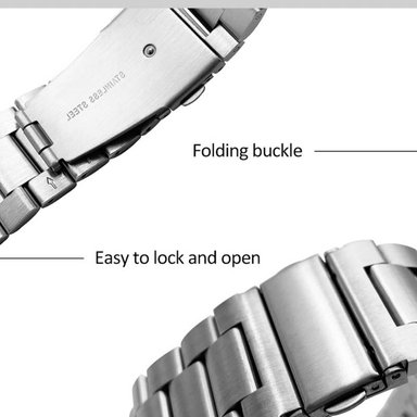 CORREA XIAOMI AMAZFIT GTS / 2 / 3 ACERO INOXIDABLE PLATA - 3