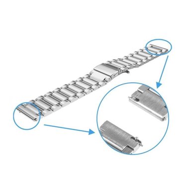 CORREA XIAOMI AMAZFIT GTS / 2 / 3 ACERO INOXIDABLE PLATA - 4