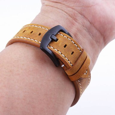 CORREA XIAOMI AMAZFIT GTR STRATOS CUERO GTR CAMELLO - 2