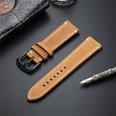 CORREA XIAOMI AMAZFIT GTR STRATOS CUERO GTR CAMELLO - 3