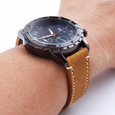 CORREA XIAOMI AMAZFIT GTR STRATOS CUERO GTR CAMELLO - 4