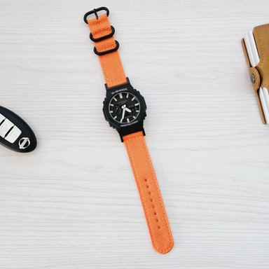 CORREA NYLON PARA CASIO G-SHOCK GA-2100 - NARANJA - 1