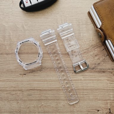 CORREA REPUESTO + BISEL PARA CASIO G-SHOCK GA-2100 - TRANSPARENTE - 1