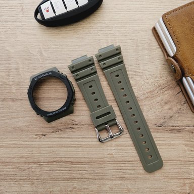 CORREA REPUESTO + BISEL PARA CASIO G-SHOCK GA-2100 - VERDE - 1