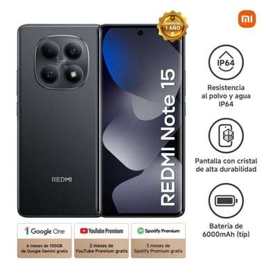 CELULAR 4G REDMI NOTE 15 256GB 8GB RAM NEGRO - 2