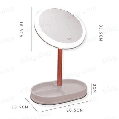 ESPEJO PARA MAQUILLAJE CON LUZ LED Y BASE ORGANIZADORA - 6