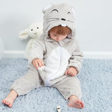 PIJAMA DISFRAZ UNISEX MICHLEY ONESIE BABY PELUCHE RATONCITO 30M JMP - 2