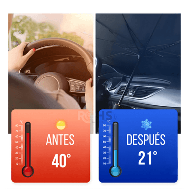 PARASOL PLEGABLE PARA PARABRISAS DE AUTO CON PROTECCIÓN SOLAR - 6