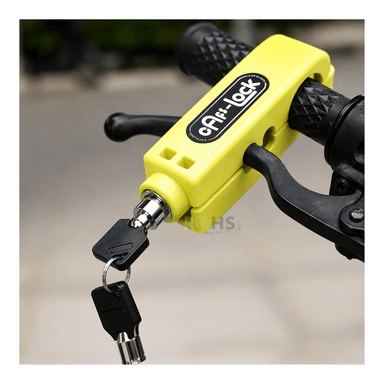 PACK X2 CANDADOS ANTIRROBO PARA ACELERADOR DE MOTO AMARILLO - 2